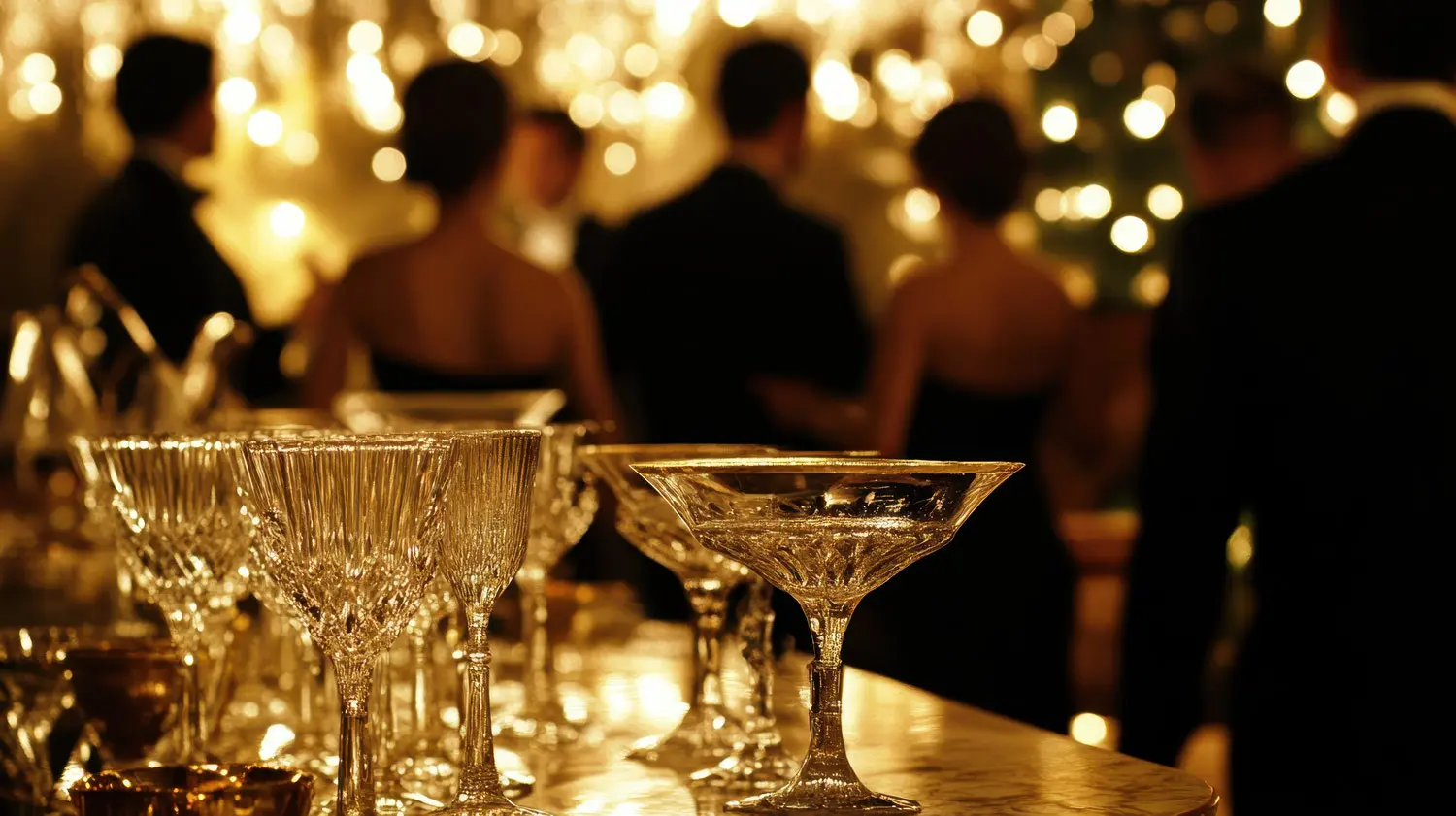 パーティに置かれるグラス