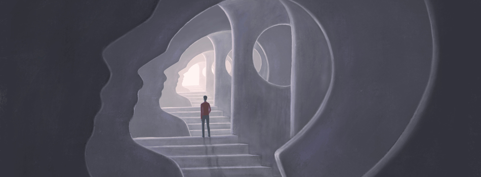 脳内に人が居る抽象画