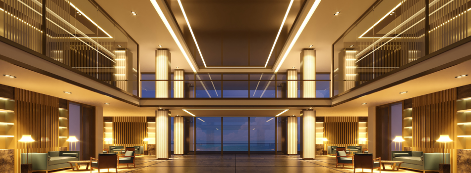 ホテルのラウンジ